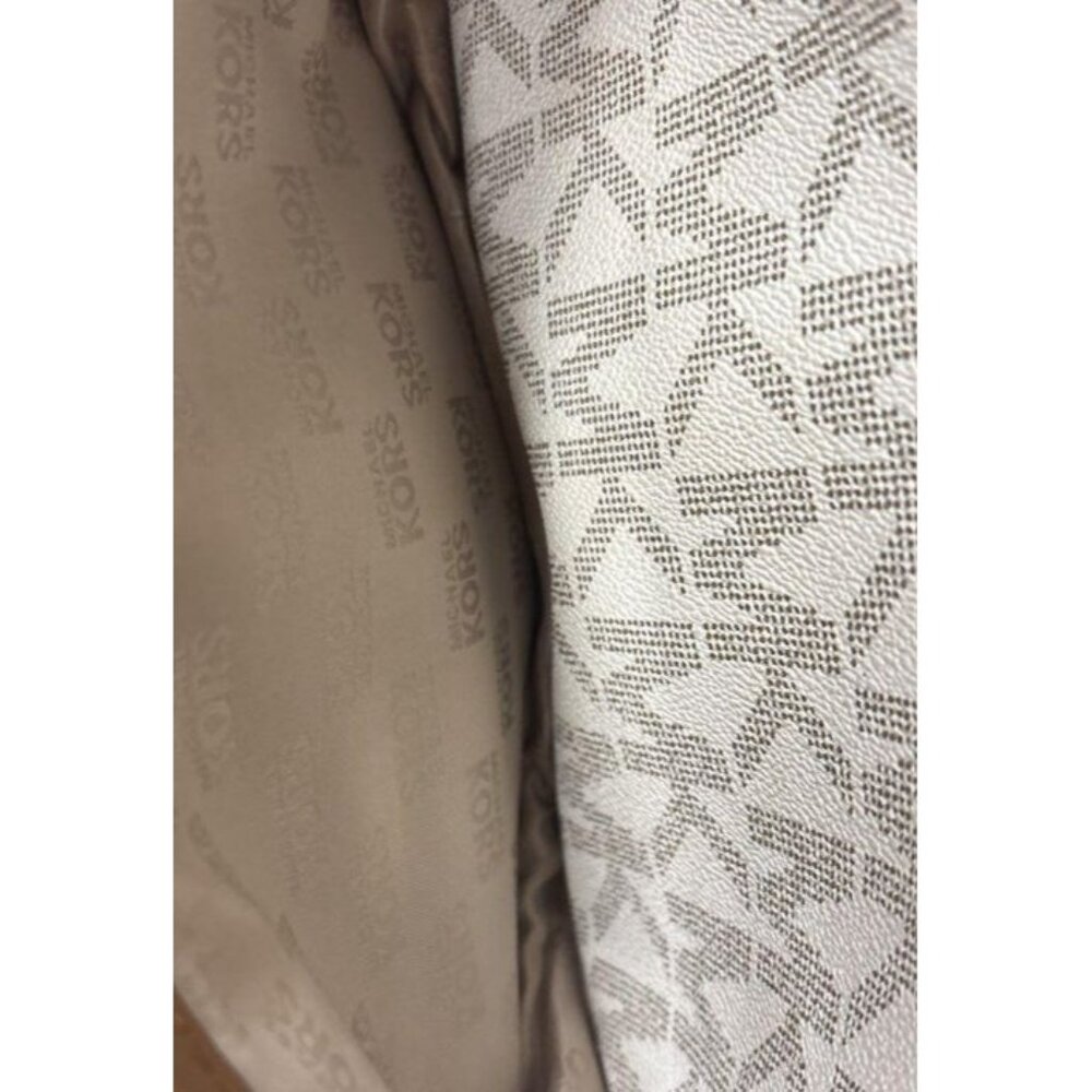 Michael Kors "Jamie" MK Signature Monogram Canvas‎ Saddle Bag Crossbody Purse - Picture 8 of 8